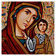 Ícono Virgen de Kazan decoraciones policromadas s2