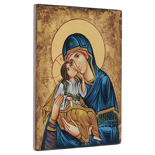 Romanian painted icon Madonna and Child 40x30 cm 2