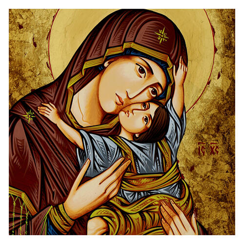 Rumänische Ikone Gottesmutter mit Kind, Hodegetria, 45x30 cm 2