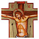 Croce icona dipinta a mano su legno 45x30 cm s2