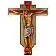 Krzyż ikona malowana ręcznie na drewnie 45x30 cm s1
