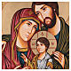 Icono Sagrada Familia pintado a mano 45x30 cm s2