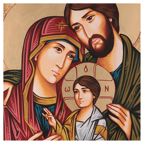 Ikona Święta Rodzina malowana ręcznie, 45x30 cm 2