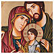 Ikona Święta Rodzina malowana ręcznie, 45x30 cm s2