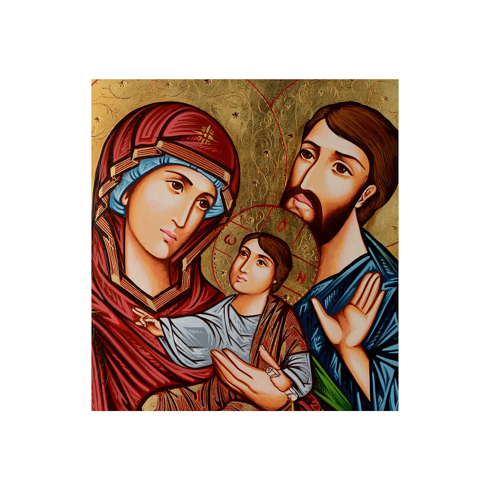 Rumänische Ikone Heilige Familie, von Hand gemalt, 45x30 cm Online