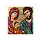 Icono Rumanía con Sagrada Familia y motivo rojo 40x30 cm s2
