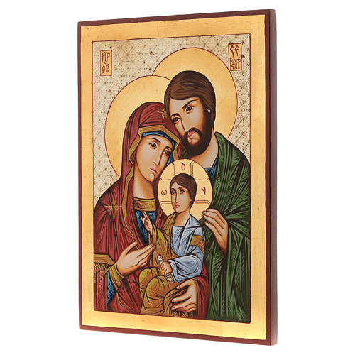 Rumänische Ikone Heilige Familie, byzantinischer Stil, 45x30 cm 2