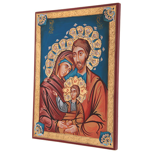 Icône sainte famille peinte à la main 3