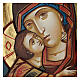 Virgin of Vladimir icon, light blue background s3