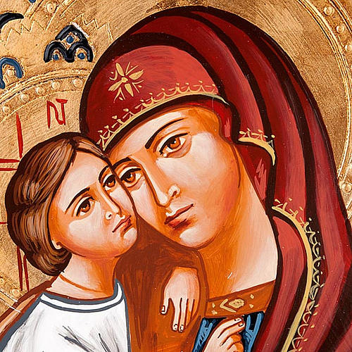 Ícone Virgem do Don decorado fundo ouro 2