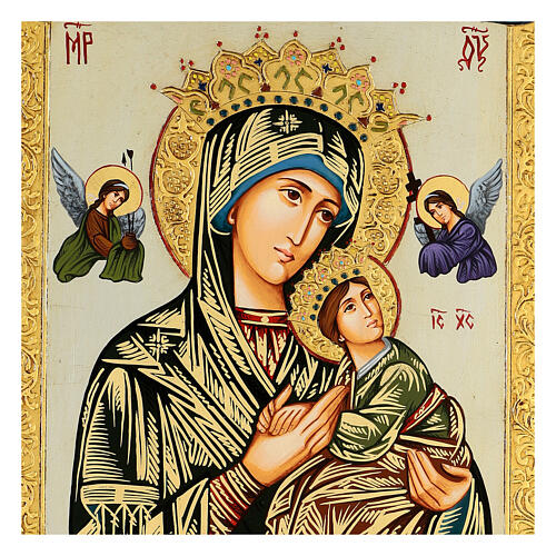 Our Lady of perpetual help icon with polychrome decorations 2