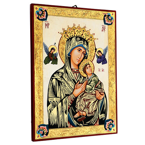 Our Lady of perpetual help icon with polychrome decorations 3