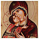 Icona Madonna di Vladimir manto rosso Romania s2