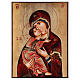 Ícone Nossa Senhora de Vladimir capa vermelha Roménia s1
