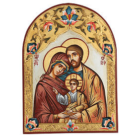 Ícone Sagrada Família Roménia decoração multicolor
