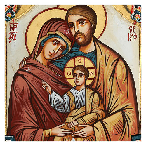 Holy Family icon with polychrome decoration, Romania 2