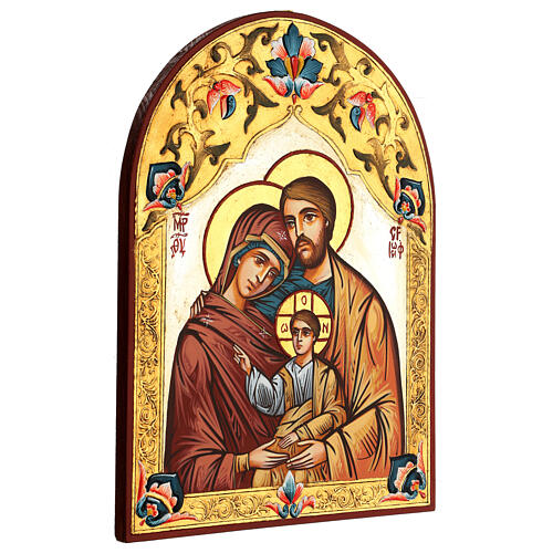 Holy Family icon with polychrome decoration, Romania 3