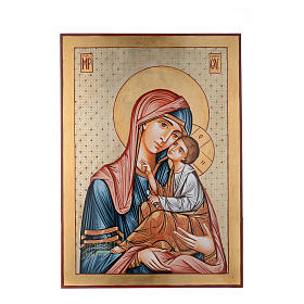 Ícone Roménia Virgem Odighitria decorações 70x50 cm pintado