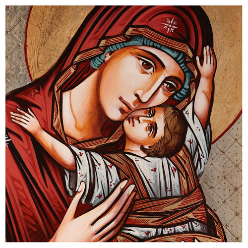Rumänische Ikone Gottesmutter mit Kind, Hodegetria, handgemalt, 70x50 cm 2