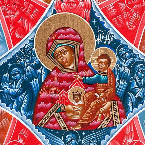 Hand-painted Russian icon, Burning Thornbush 22x27cm 3
