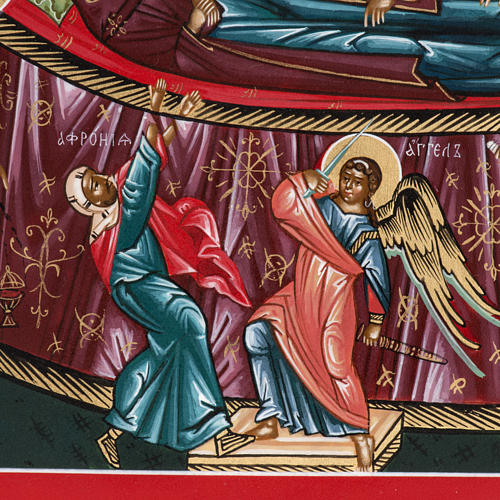 Icono sacro ruso Dormición de María 22 x 27 2