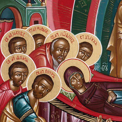 Icono sacro ruso Dormición de María 22 x 27 5