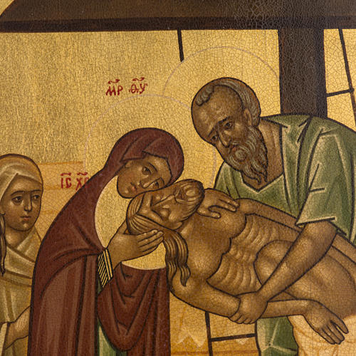 Icona russa Deposizione della croce 22x27 cm 3