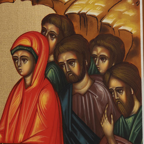 Ícono Descenso a los infiernos pintado a mano 22x27cm 5