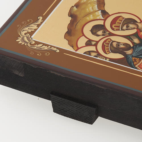 Ícono Descenso a los infiernos pintado a mano 22x27cm 7