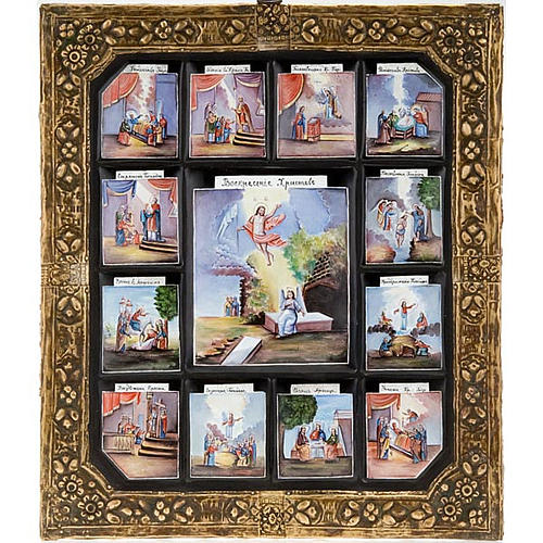 Icône russe peinte à la main, 12 fêtes 1
