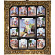 Icône russe peinte à la main, 12 fêtes s1