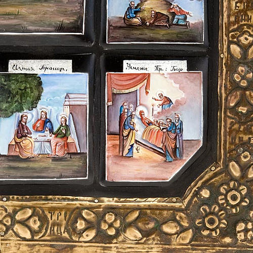 Icona russa "12 feste dell'anno liturgico" Finift XX secolo 3