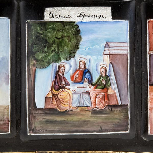 Icona russa "12 feste dell'anno liturgico" Finift XX secolo 6