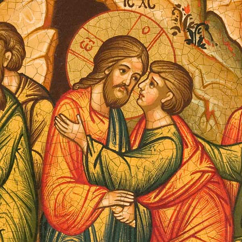 Icona ortodossa "Bacio di Giuda" Russia dipinta 2
