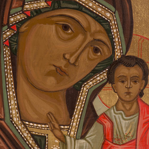 Icona Russa Madonna di Kazan 20x15 cm 2