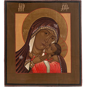 Russische Ikone Gottesmutter von Korsun, 20x17cm.