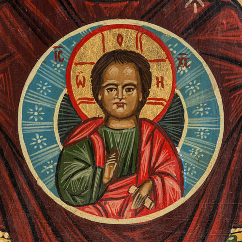 Icono Ruso pintado Virgen de la Señal madera 20x17cm 3