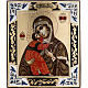 Russische Ikone alte Tafel Gottesmutter Wladimir s1