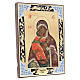 Icona Madonna di Vladimir su tavola antica s3