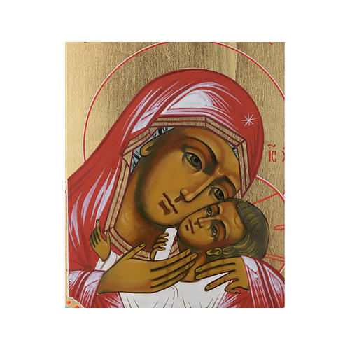 Russische Ikone, Gottesmutter von Korsun, gemalt auf alten Bildträger 2