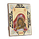Russische Ikone, Gottesmutter von Korsun, gemalt auf alten Bildträger s3