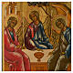 Icona antica russa Trinità di Rublev 30x25 cm ridipinta epoca zarista s2