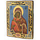 Russische Ikone, Gottesmutter von Vladimir, 30x25 cm, gemalt, Zarenzeit s3