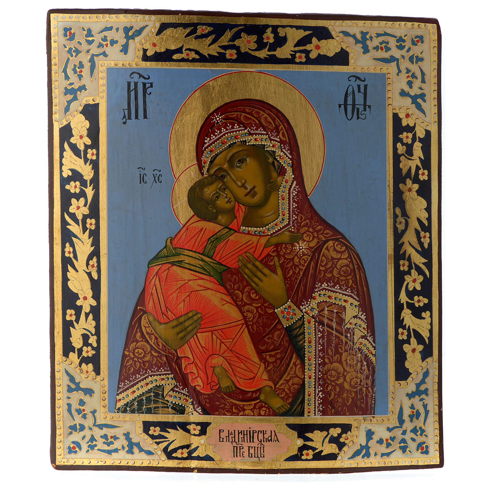 Our Lady of Vladimir ancient Russian icon Tzarist Epoch | online sales ...
