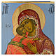 Icono ruso Virgen de Vladimir época zarista 30x25 cm restaurado s2