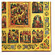 Icône Résurrection 12 fêtes feuille dorée Russie sur planche XX siècle 35x30 cm restaurée s3