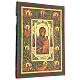 Our Lady of Tikhvin, restored Russian icon, wood of 19th century, 40x30 cm s5