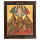 Ícone russo repintado Transfiguração madeira antiga século XIX, 34x26 cm s1