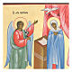 Russian icon, Annunciation painted on 19th century board 30x25 cm s2