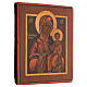 Ícone russo restaurado madeira antiga XIX século Nossa Senhora de Smolensk, 31x27 cm s3